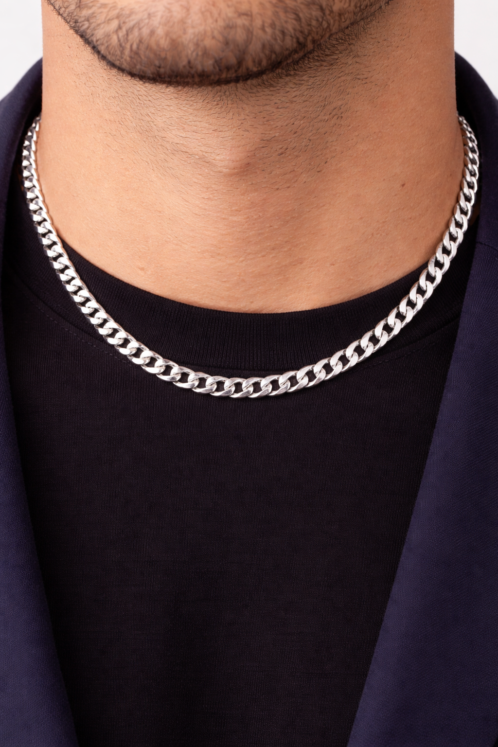 Sterling silver, Curb chain.