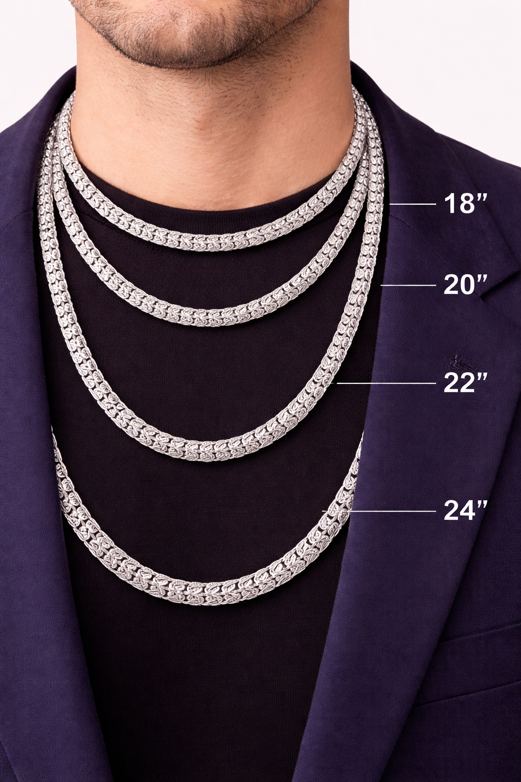 Sterling Silver Byzantine Chain