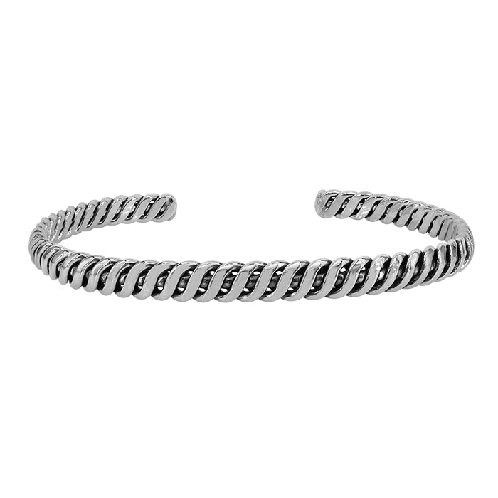 Sterling silver, twisted bangle, 5.5mm width